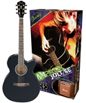 Ibanez IJAE5BK JamPack Jolt with Acoustic Electric Guitar